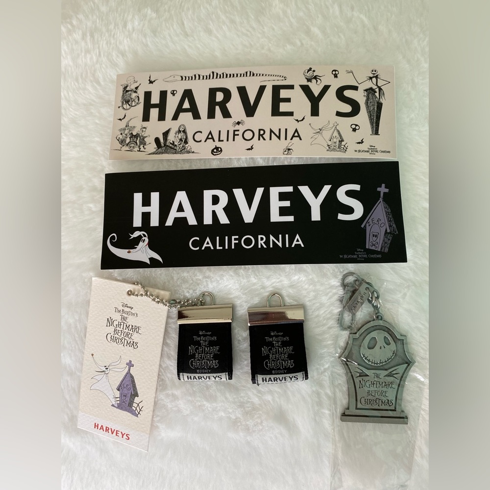 Harveys stickers tags and charm NBC nightmare before christmas lot